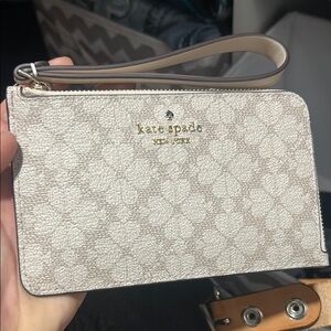 Kate Spade Cream Clutch with Gold Accents